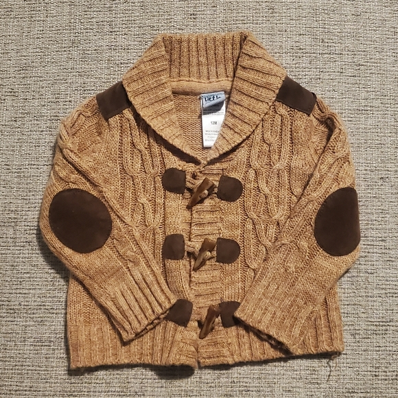 Baby Toggle Sweater Little Lad size 12 months in Brown and Camel - Picture 2 of 3